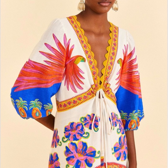 FARM Rio Vibrant Floral Maxi Dress Small - Picture 5 of 5